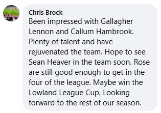 Comment from Chris Brock